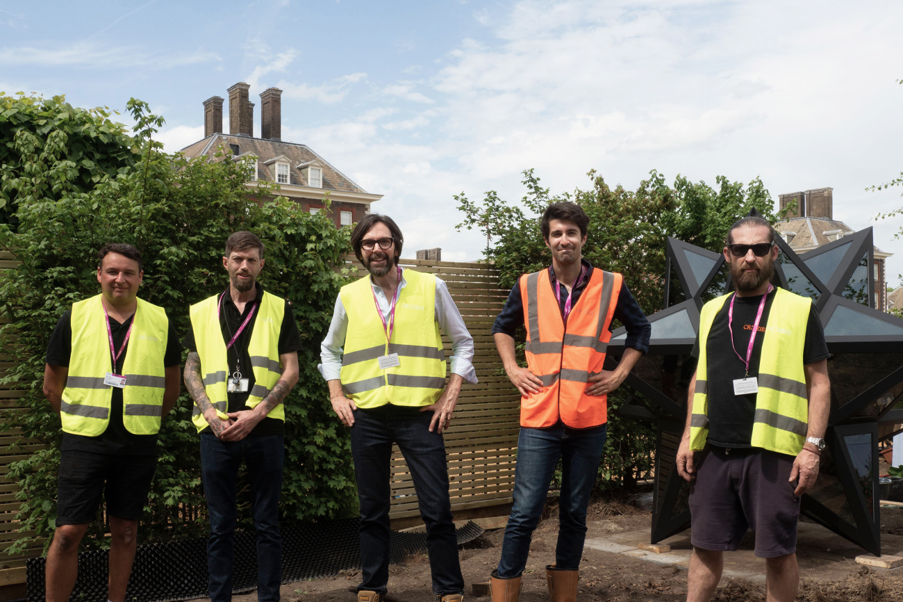 Crozier team members at the Chelsea Flower Show in London